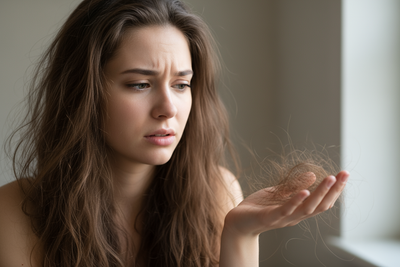 Girl Showing HairFall