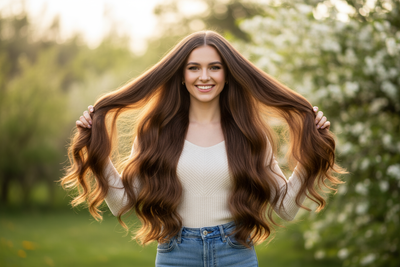 Girl Showing Hair Growth